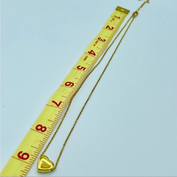 Dainty Gold Heart Necklace - Picture 7 of 8